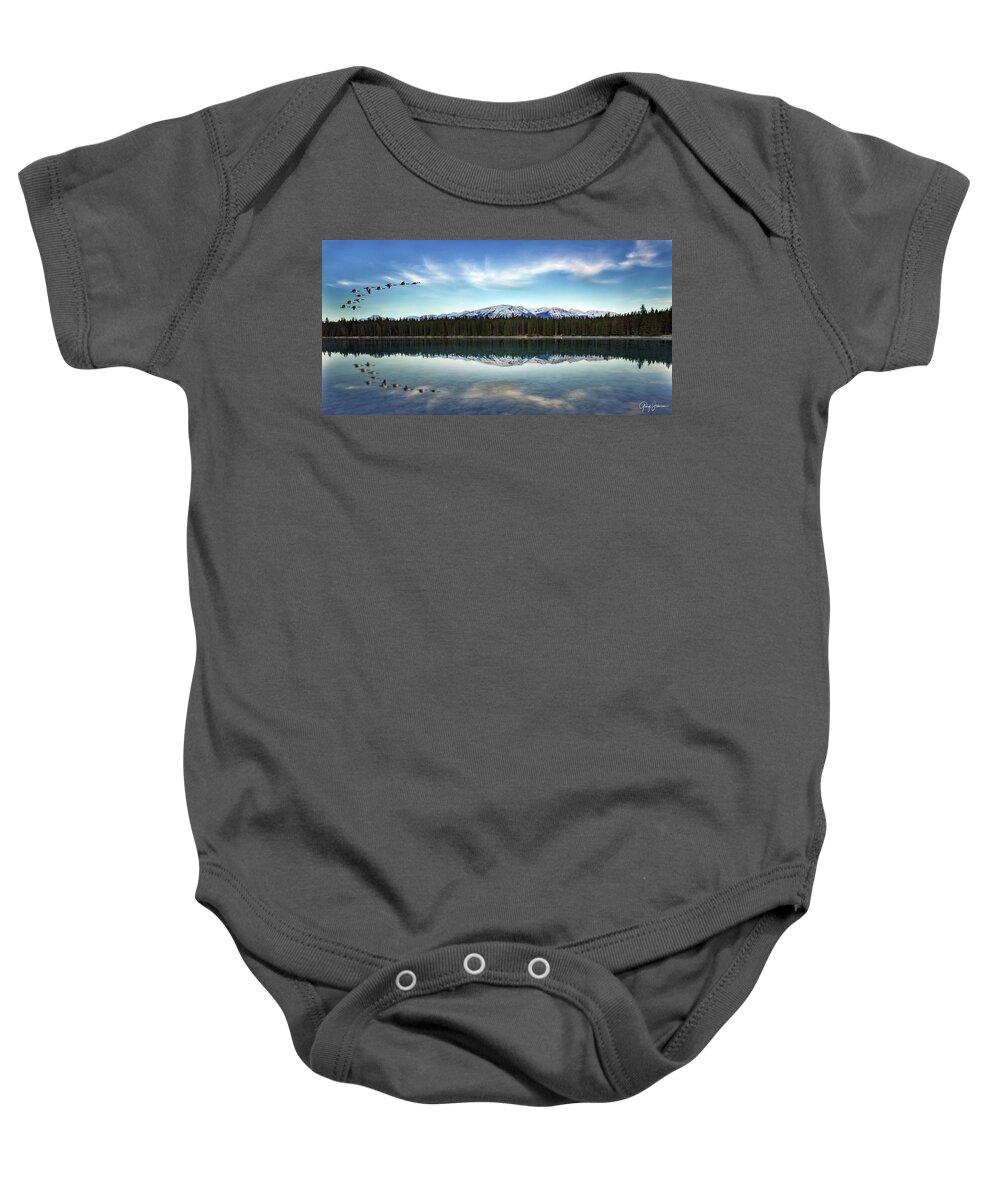 Lake-annette Baby Onesie featuring the photograph Lake Annette by Gary Johnson