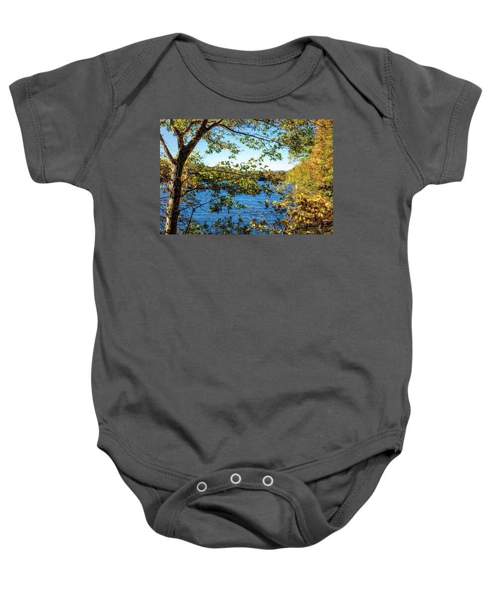 Carolina Baby Onesie featuring the photograph Lakeview by Debra and Dave Vanderlaan