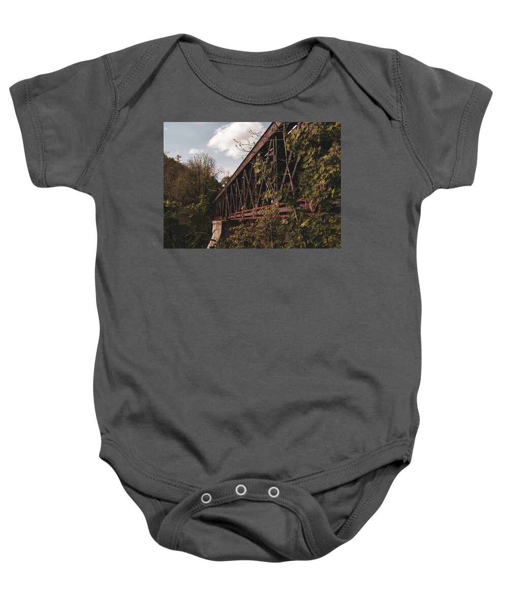 Landscapes Baby Onesie featuring the photograph Landscape Photography - Rail Road Bridge 2 by Amelia Pearn
