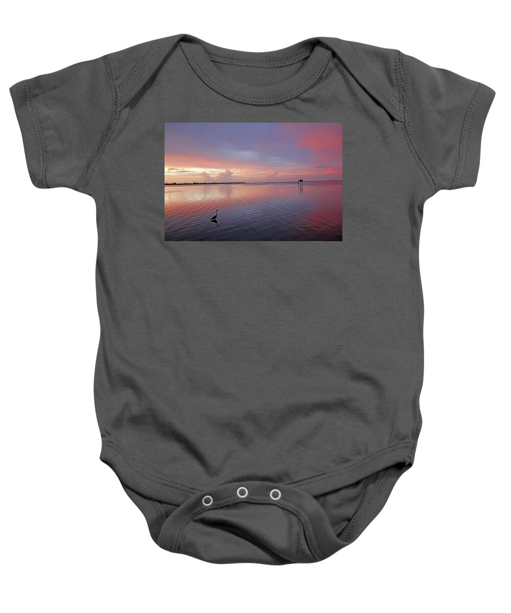 Sunset Baby Onesie featuring the photograph Last Light by HH Photography of Florida