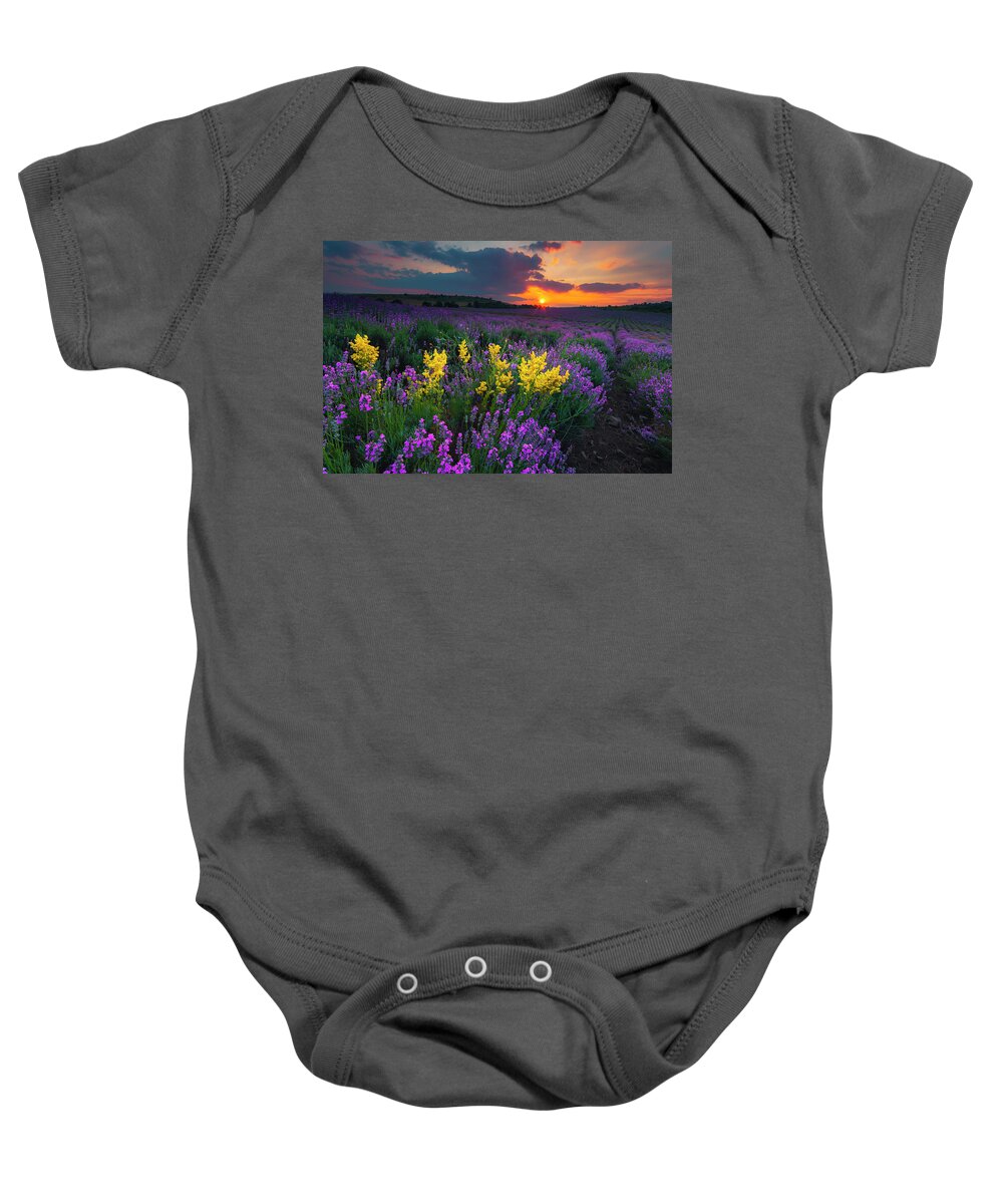 Bulgaria Baby Onesie featuring the photograph Lavenderscape by Evgeni Dinev