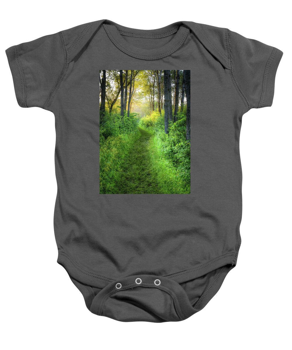 Path Baby Onesie featuring the photograph Lead the Way by Brad Bellisle