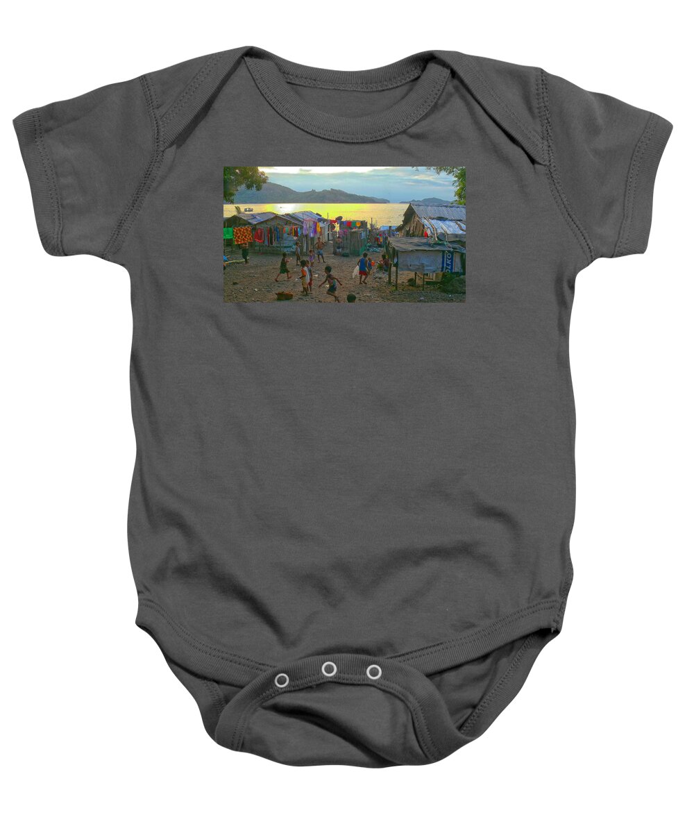 Fishing Village Baby Onesie featuring the photograph Life in the fishing village by Robert Bociaga