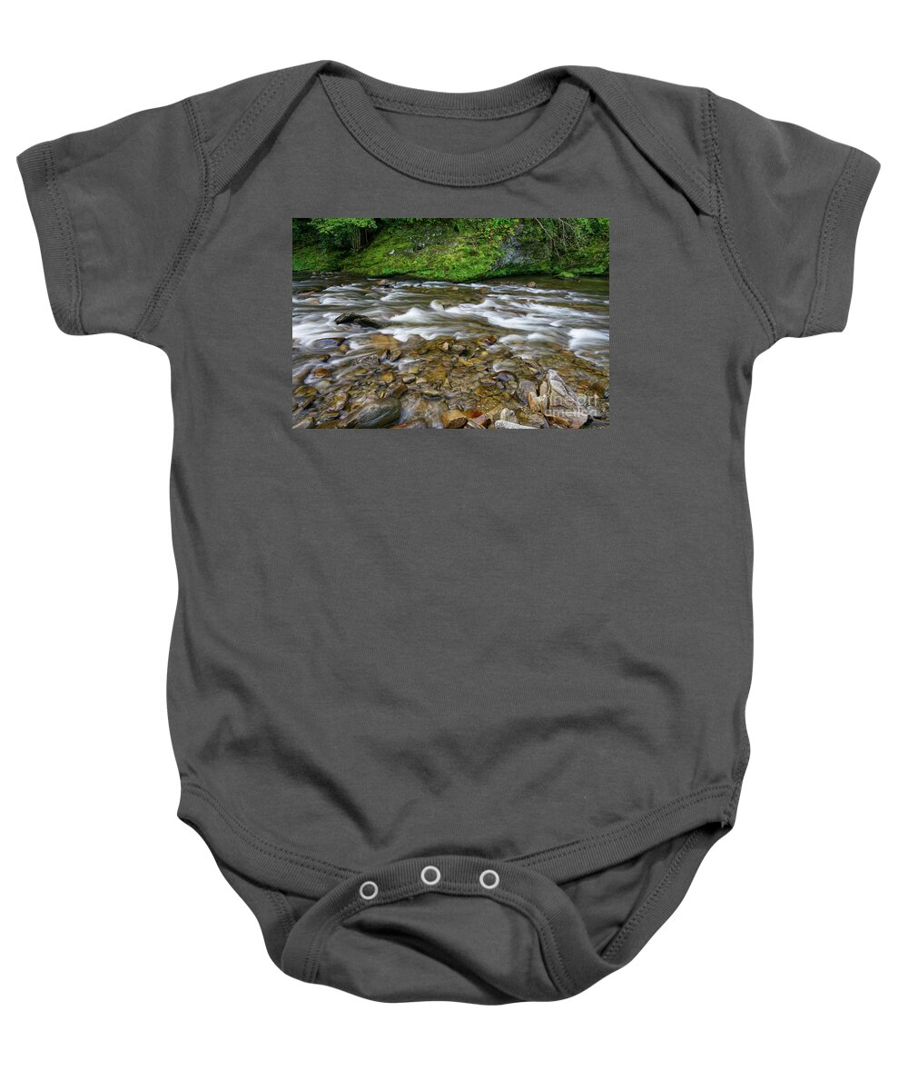 Smokies Baby Onesie featuring the photograph Little River Rapids 10 by Phil Perkins