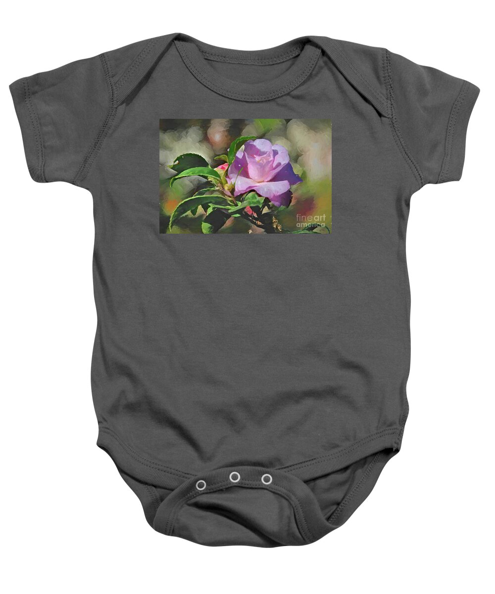 Floral Baby Onesie featuring the photograph Little Rose - Camellia by Diana Mary Sharpton