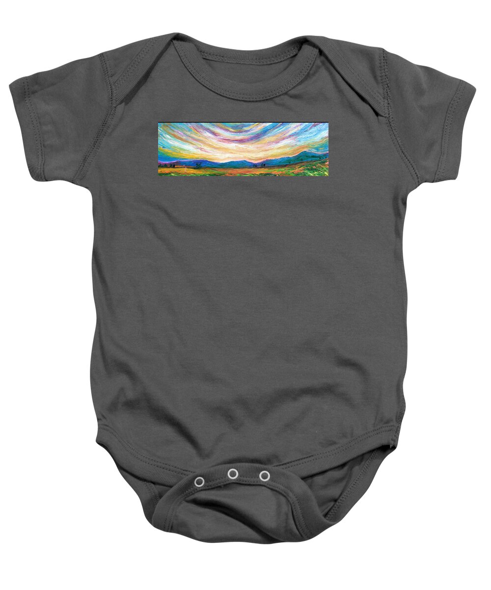 View Baby Onesie featuring the painting Long View by Chiara Magni