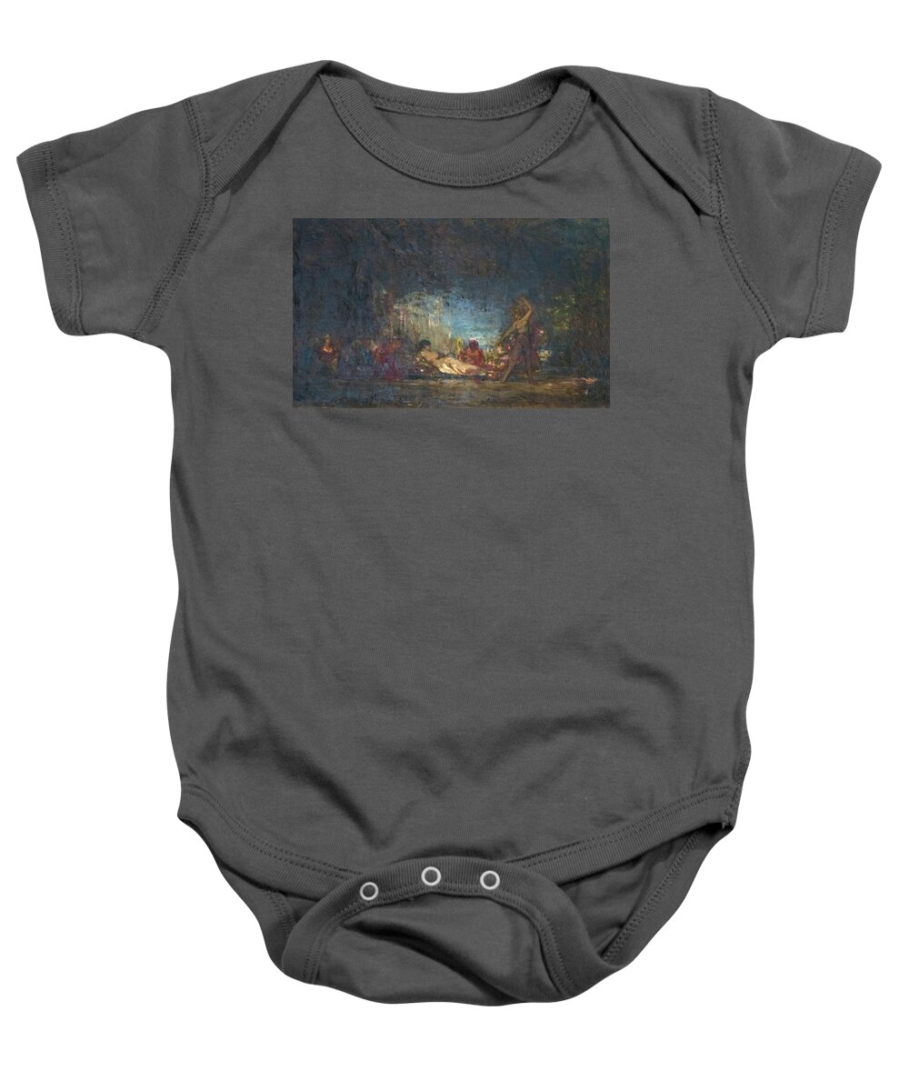  Icon Baby Onesie featuring the painting Longchamp Ziem by MotionAge Designs