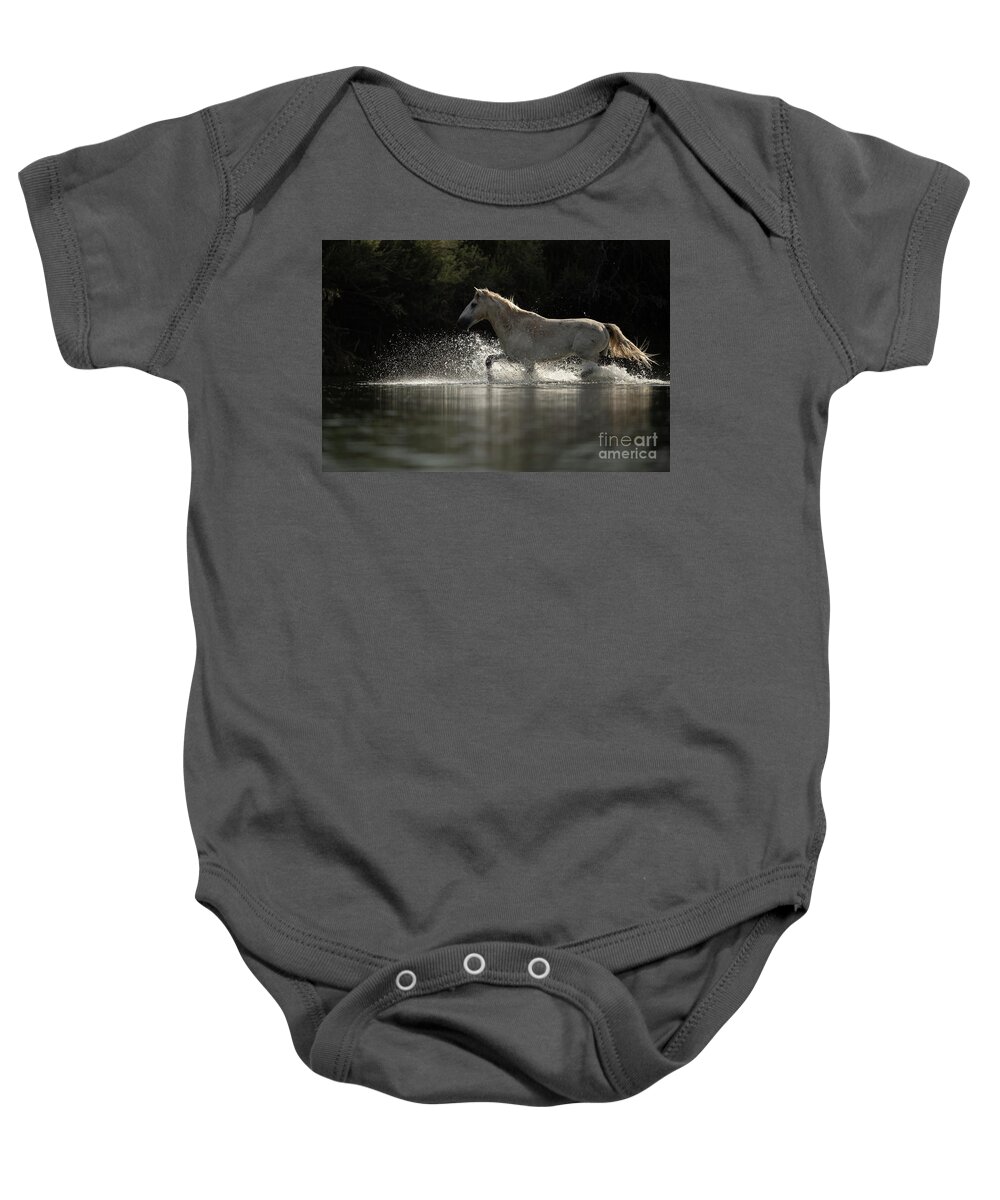Stallion Baby Onesie featuring the photograph Looking by Shannon Hastings