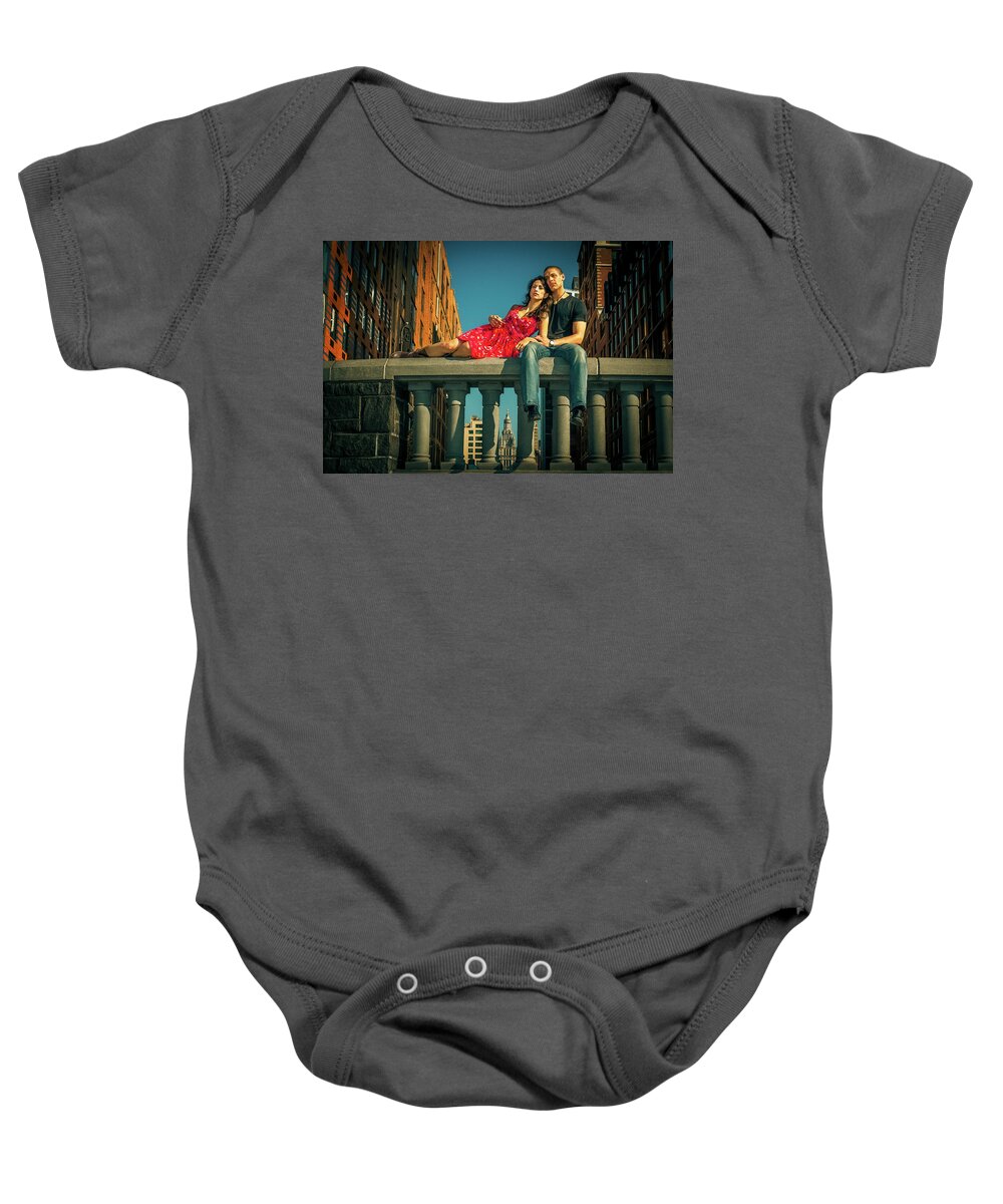 Young Baby Onesie featuring the photograph Love in Big City by Alexander Image