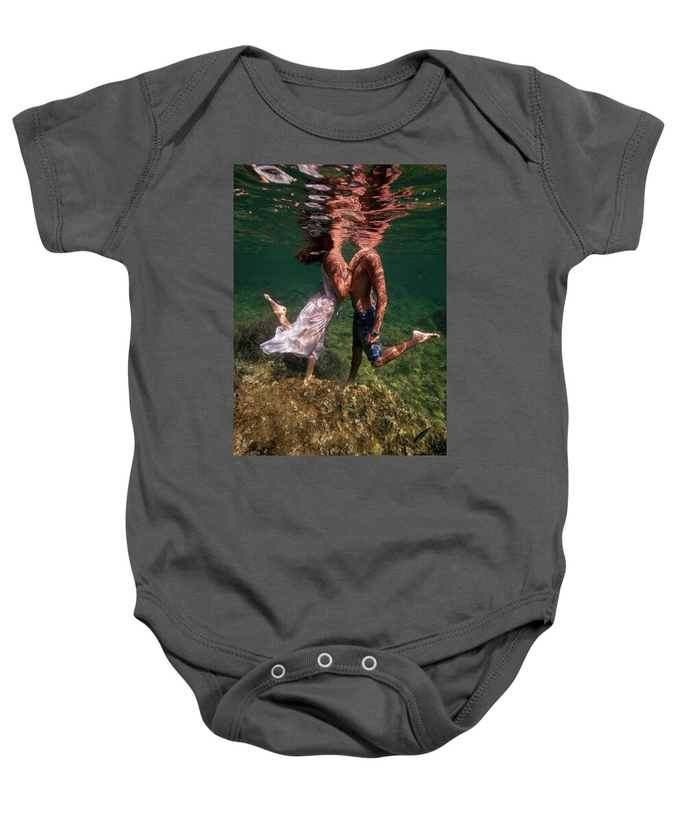 Underwater Baby Onesie featuring the photograph Loving by Gemma Silvestre