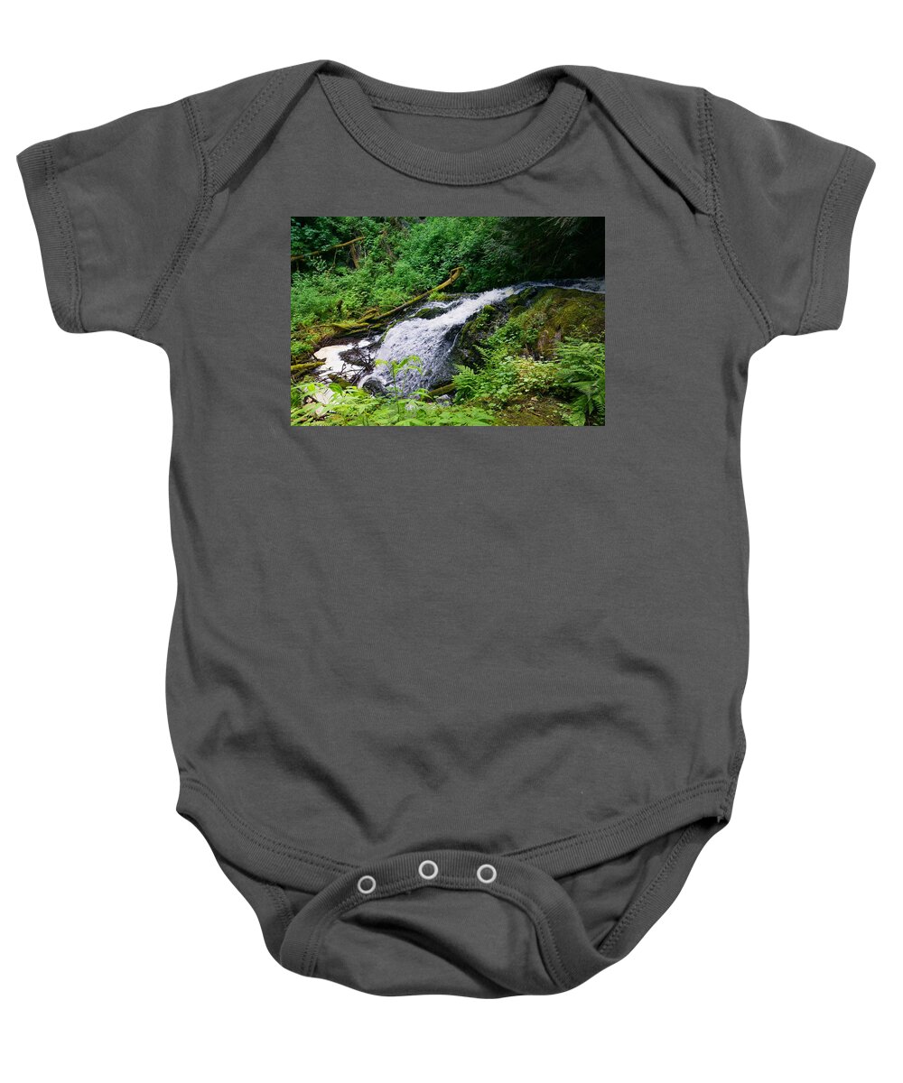 Landscape Baby Onesie featuring the photograph Lower Ludlow Falls by Bill TALICH