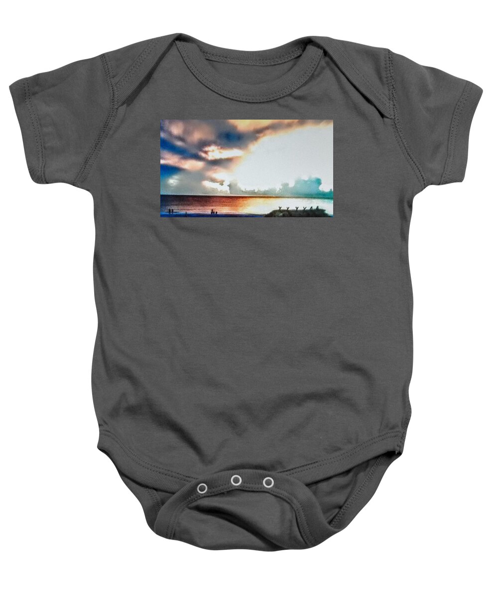 Sunset Baby Onesie featuring the photograph Madeira Beach Sunset by Suzanne Berthier