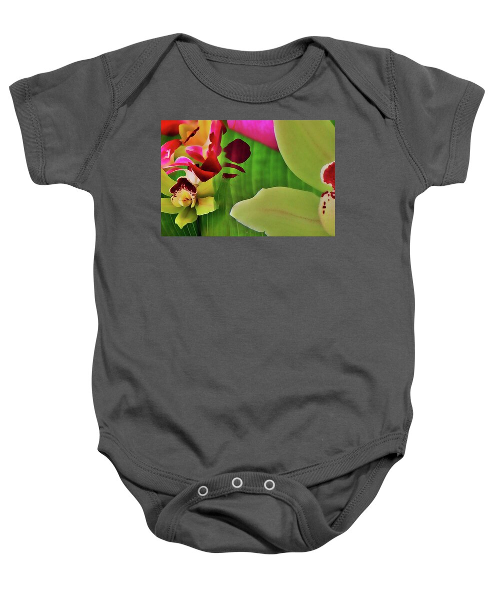 Orchids Baby Onesie featuring the photograph Magenta Glow by Bobby Villapando