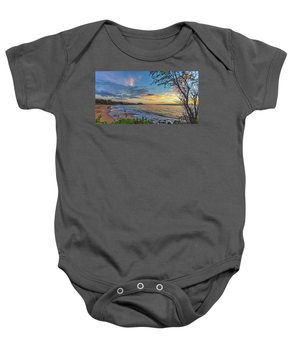 Makena View Baby Onesie featuring the photograph Makena View by Chris Spencer
