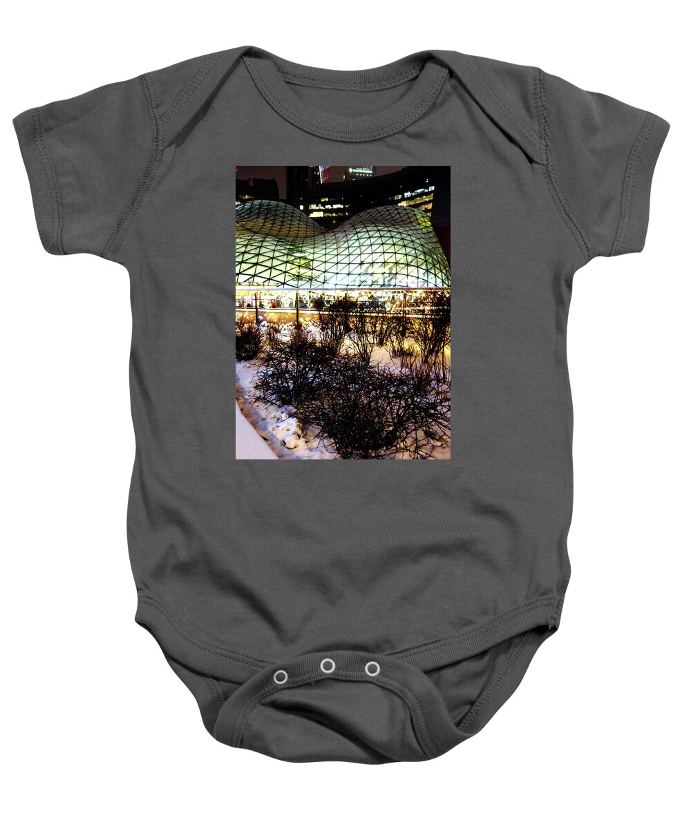 Mall Baby Onesie featuring the photograph Mall In Warsaw, Poland At Winter by John Siest
