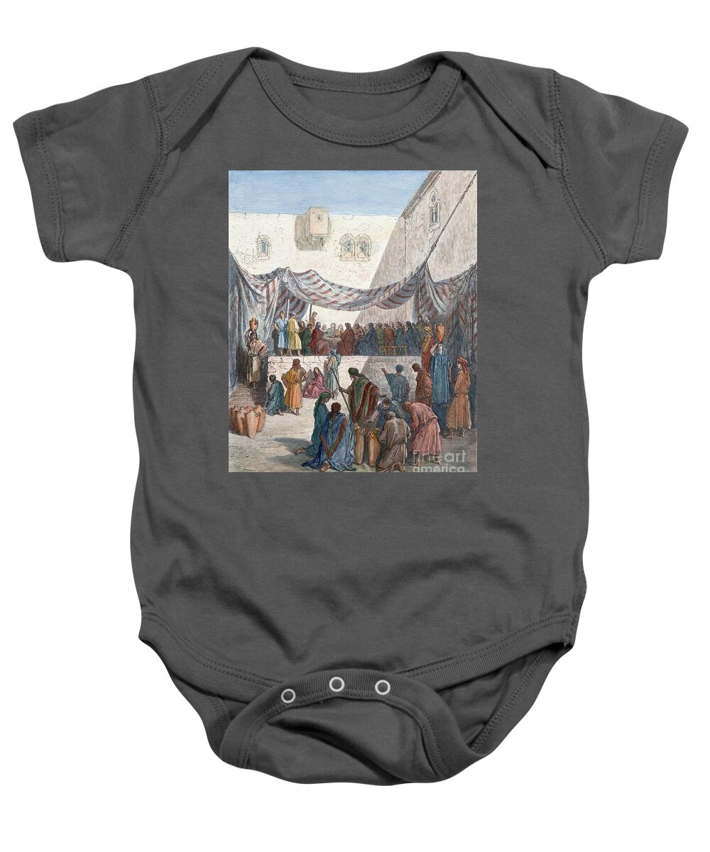 Archival Baby Onesie featuring the photograph Marriage At Cana by Gustave Dore