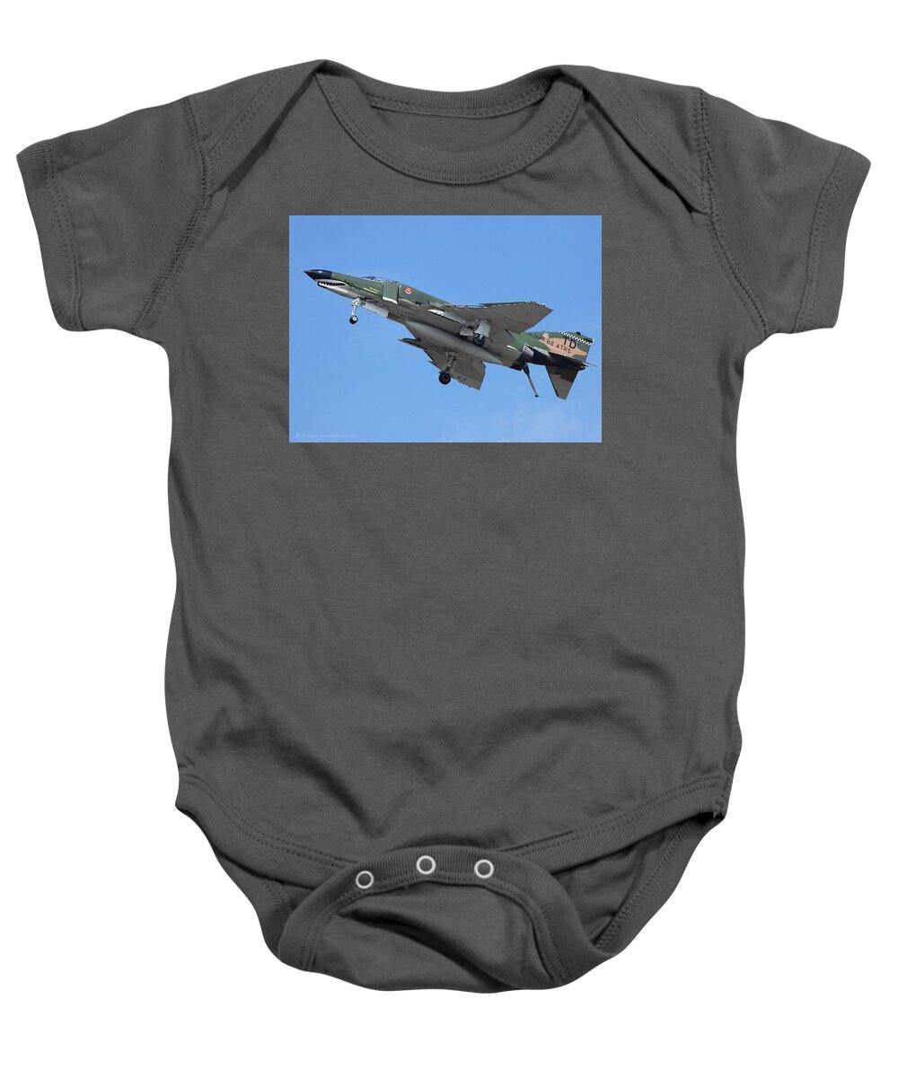 Mcdonnell Douglas Baby Onesie featuring the photograph McDonnell Douglas F-4 Phantom II by Custom Aviation Art