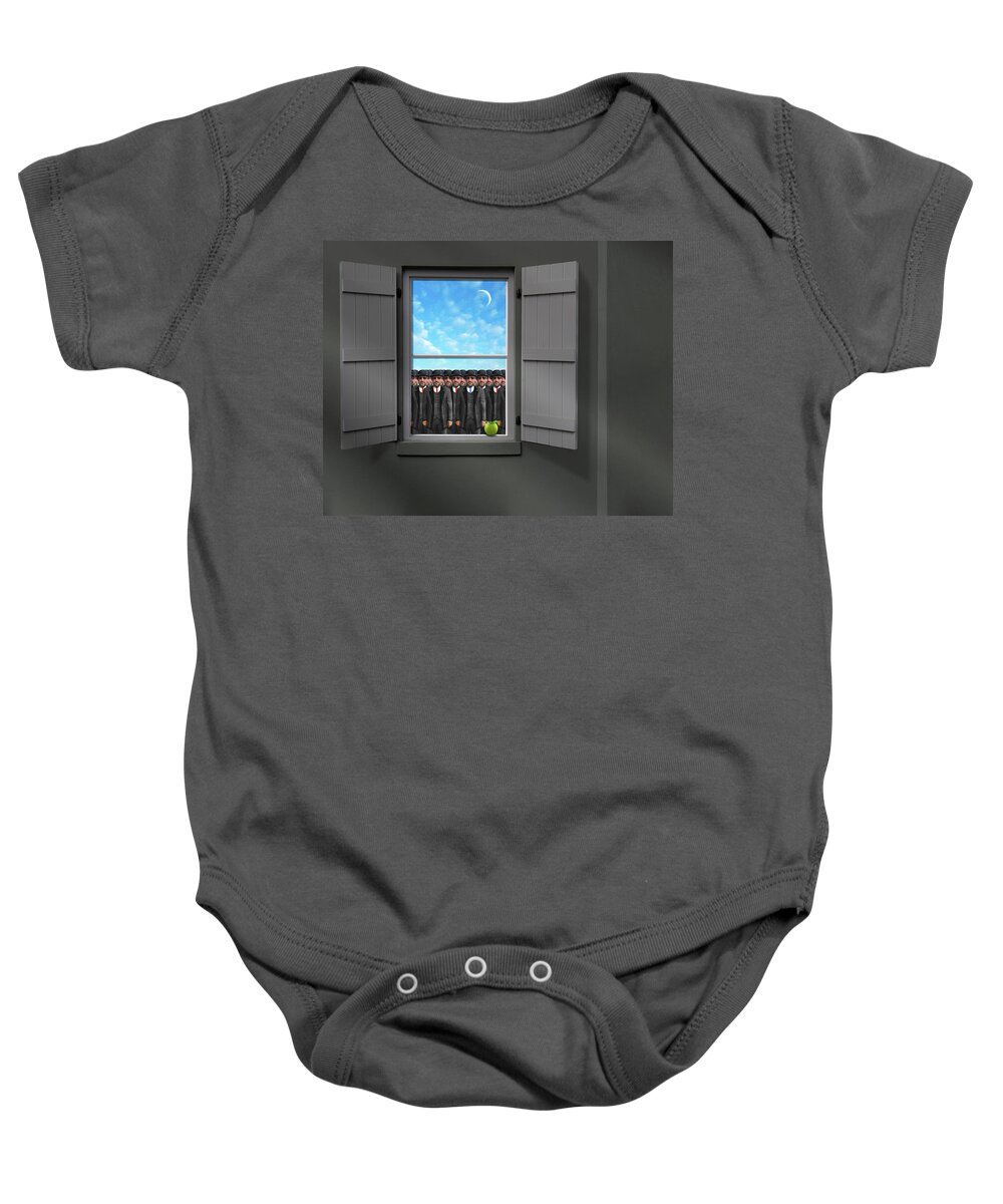 Surreal Art Baby Onesie featuring the photograph Me and Magritte 3 by Mike McGlothlen