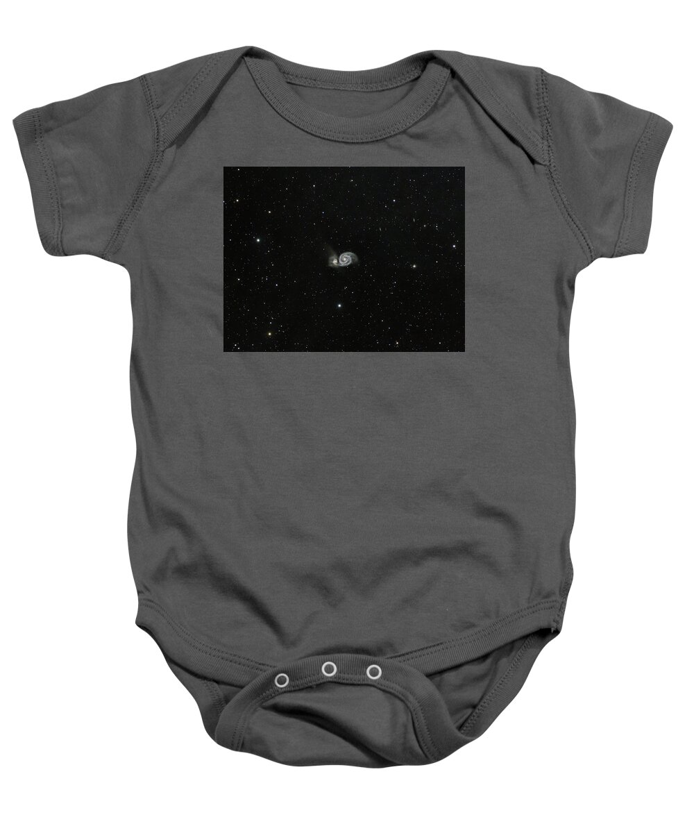 Galaxy Baby Onesie featuring the photograph Messier 51 by Brian Weber