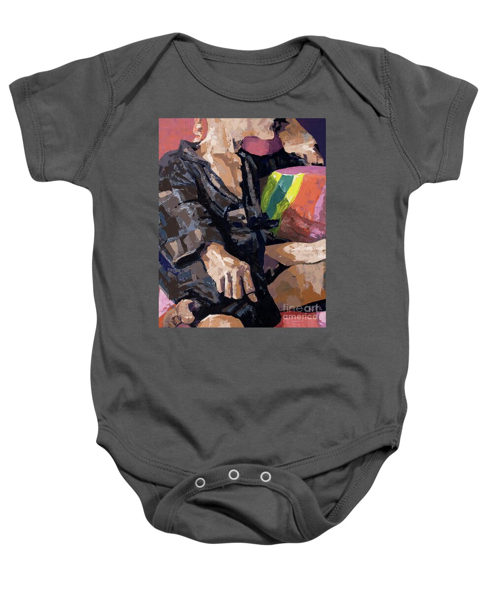 Oil Painting Baby Onesie featuring the painting Michael's Robe, 2013 by PJ Kirk