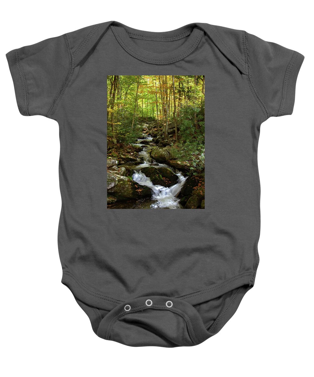 Creek Baby Onesie featuring the photograph Middle Prong by Gina Fitzhugh