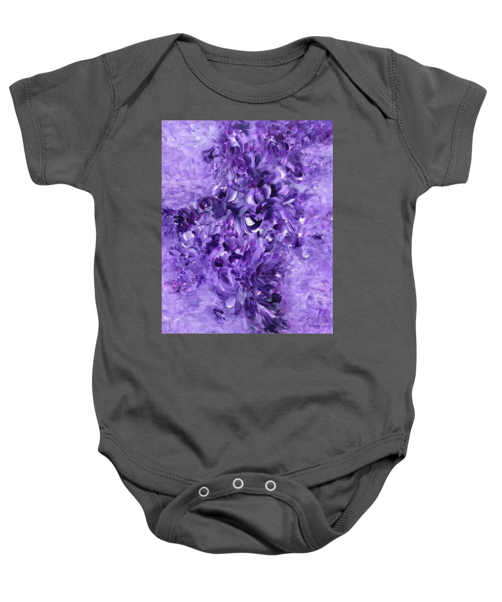 Mirage Baby Onesie featuring the painting Mirage #5 by Milly Tseng