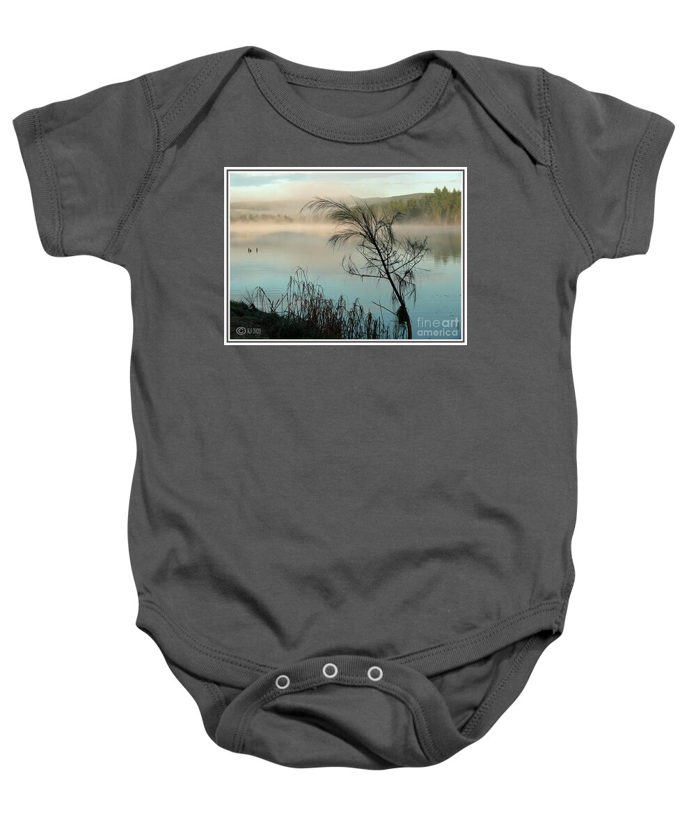 Morning / River/ Mist / Misty River / Lake / Baby Onesie featuring the photograph Morning on the Hawkesbury by Klaus Jaritz
