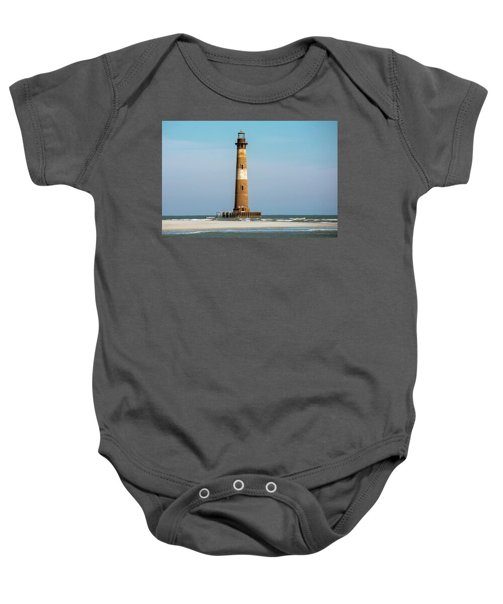 Morris Island Baby Onesie featuring the photograph Morris Island Lighthouse 4 by WAZgriffin Digital