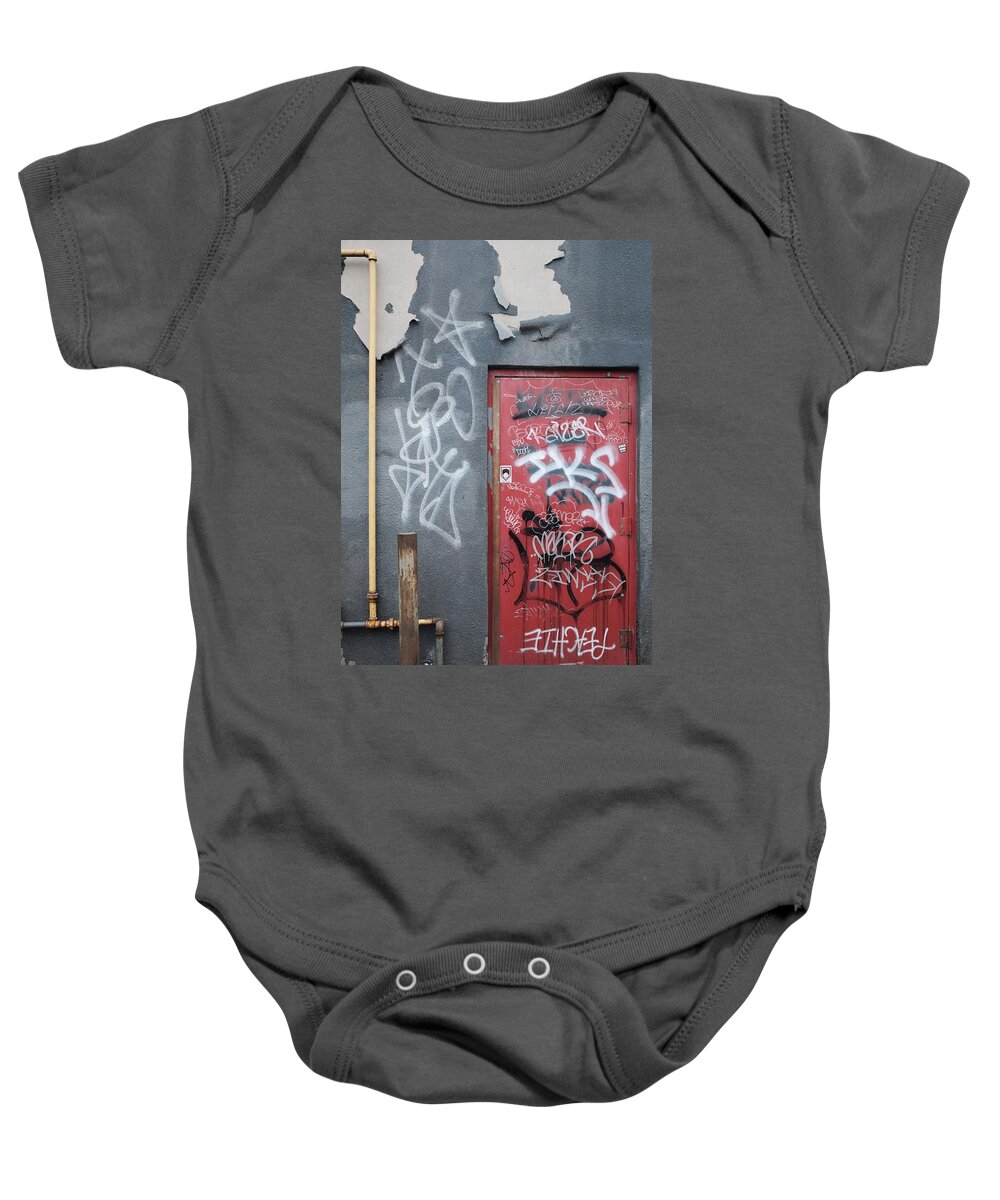 Urban Baby Onesie featuring the photograph Mustard And Ketchup by Kreddible Trout