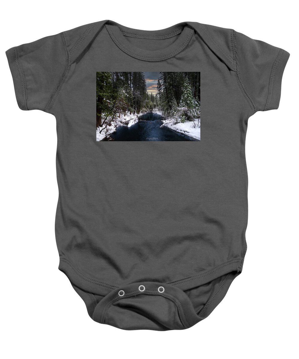 Landscape Baby Onesie featuring the photograph Mystic Morning by Devin Wilson