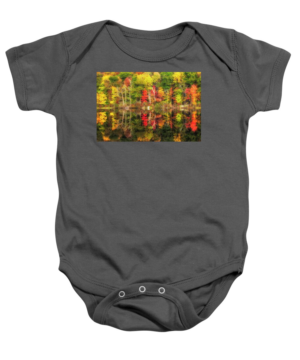 Harriman State Park Baby Onesie featuring the photograph Natures Fall Color Palette by Susan Candelario