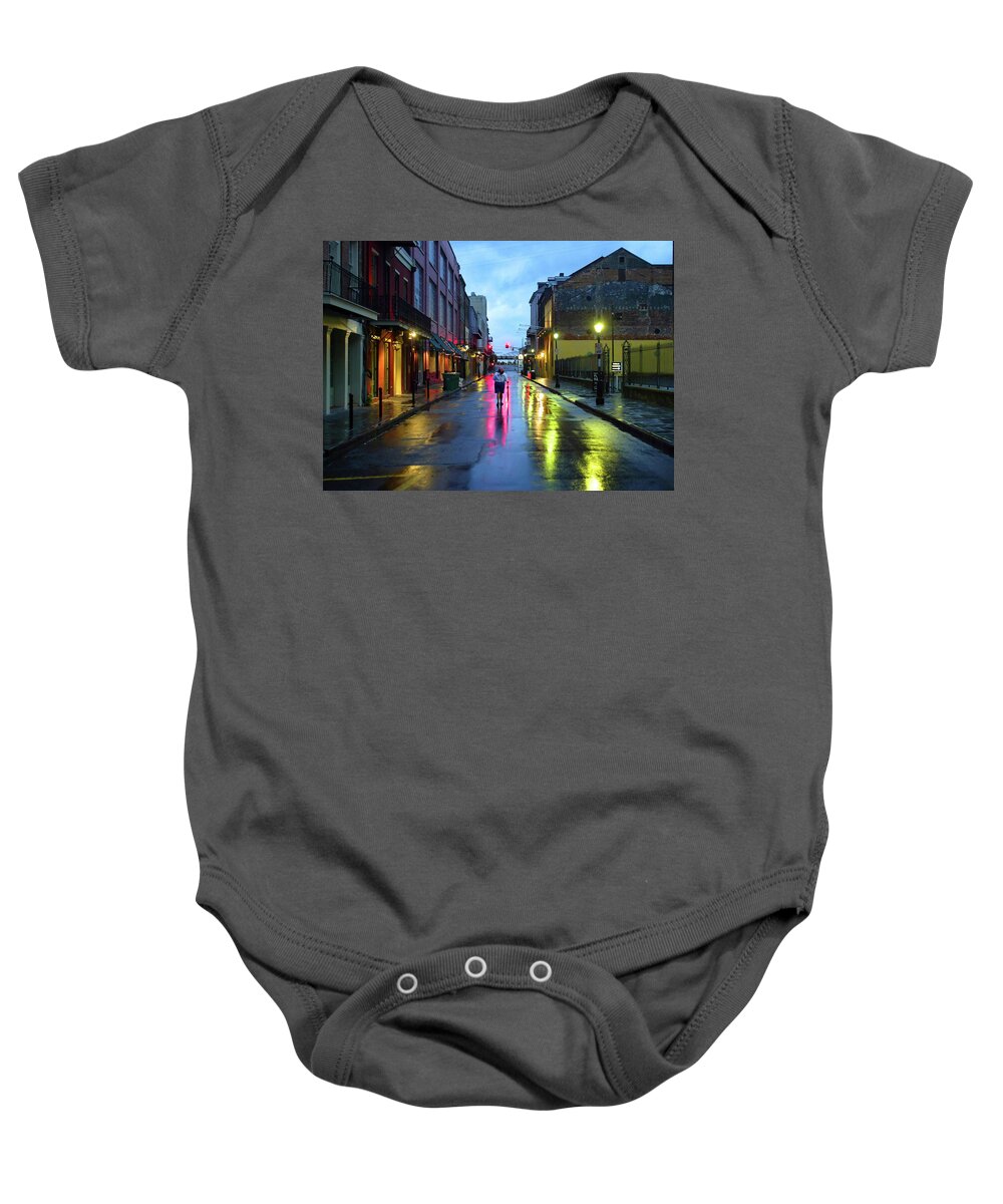 New Orleans Baby Onesie featuring the photograph New Orleans Street by Rick Wilking
