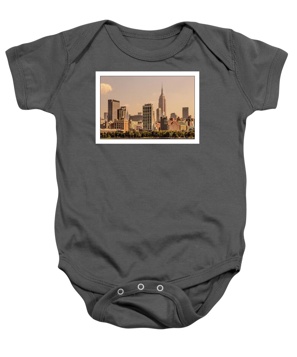 Nyc Baby Onesie featuring the photograph New York City Skyline - Hudson View by Steven Hlavac