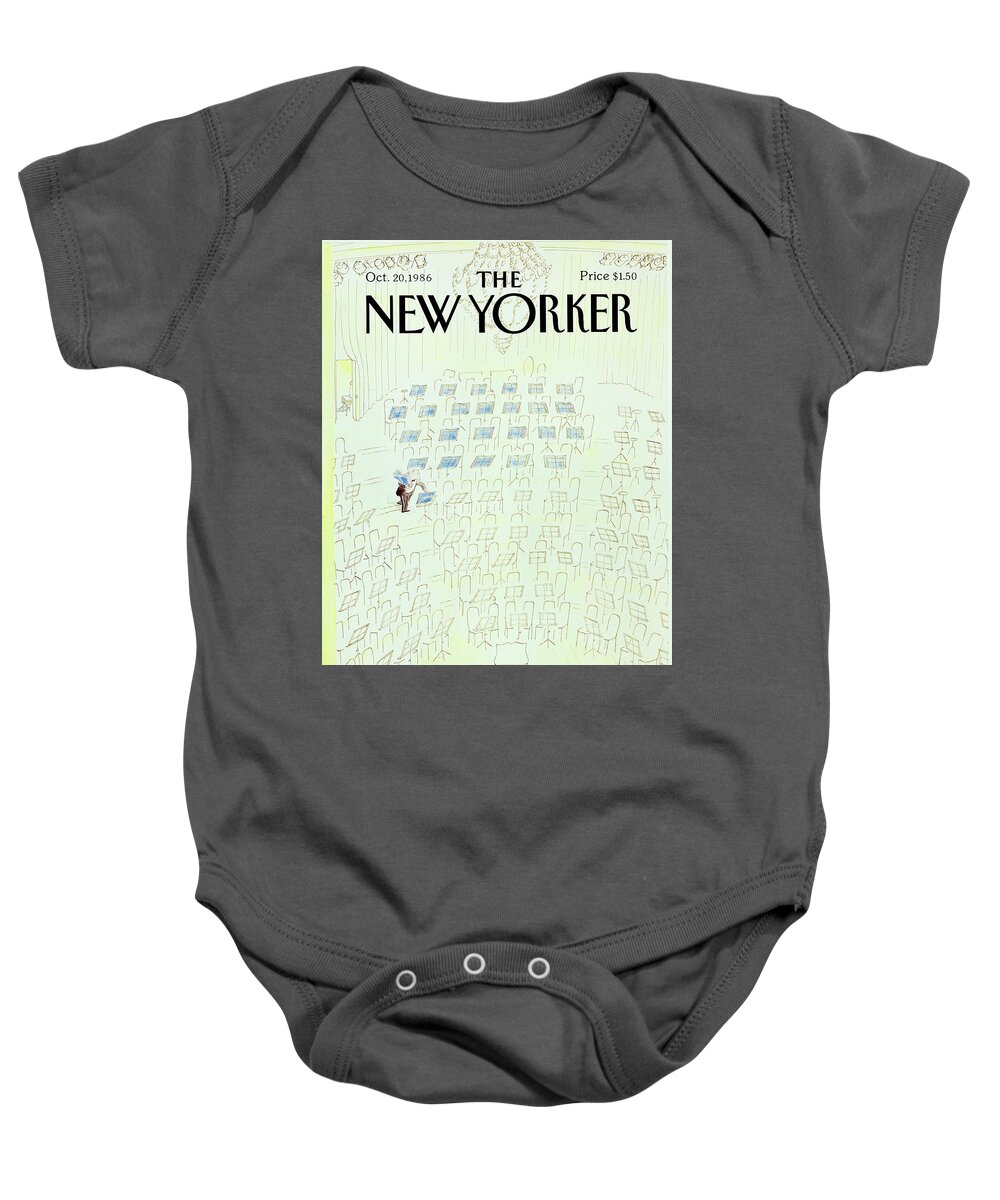 Illustration Baby Onesie featuring the painting New Yorker October 20, 1986 by Jean Jacques Sempe