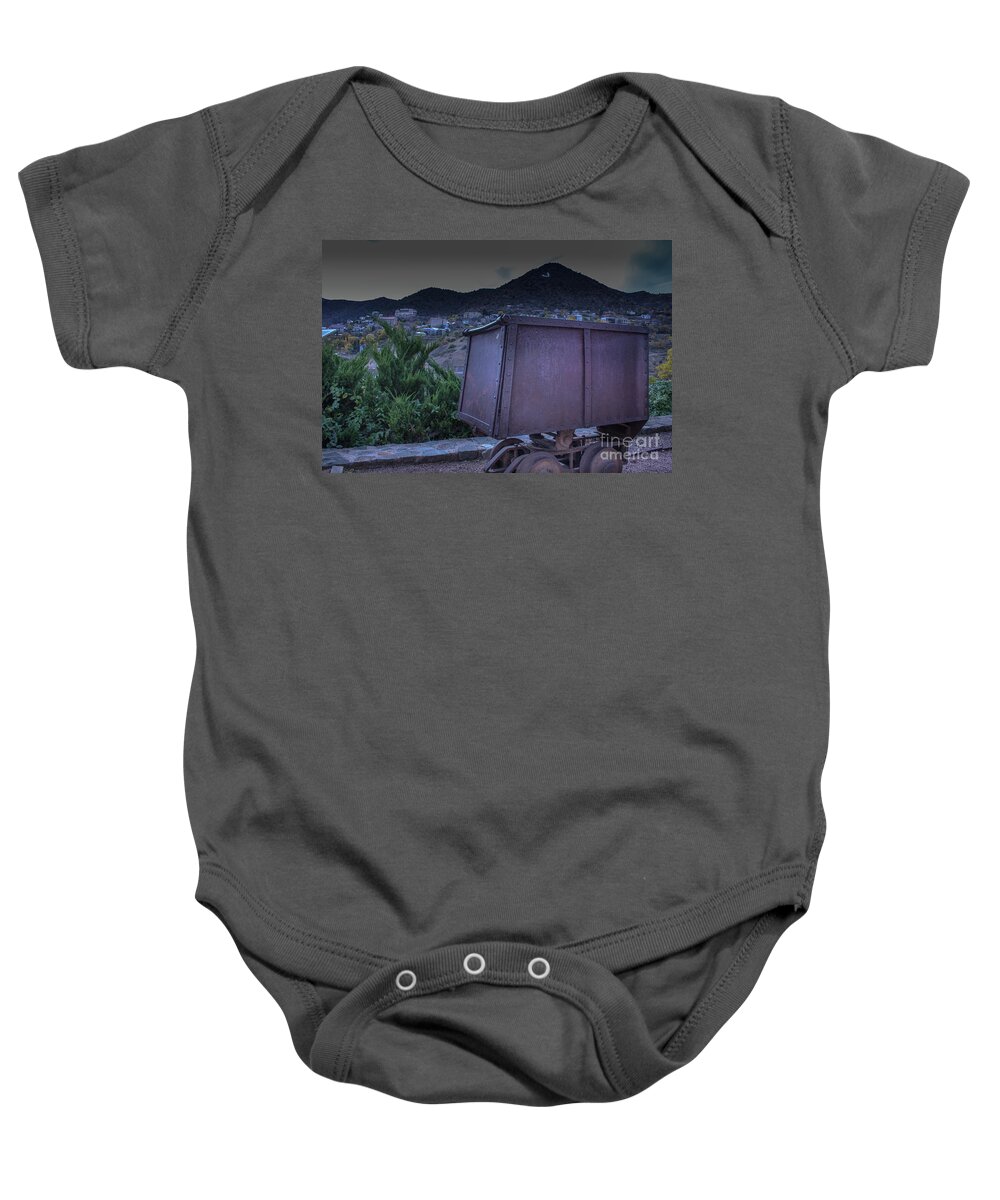 Night Baby Onesie featuring the photograph Night mining by Darrell Foster