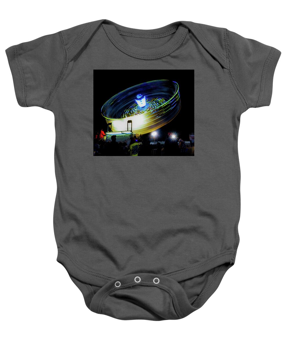Night Baby Onesie featuring the photograph Night Ride by Addison Likins