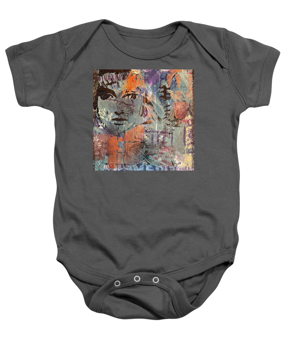 Self Portrait Baby Onesie featuring the painting NYC Me by Tommy McDonell