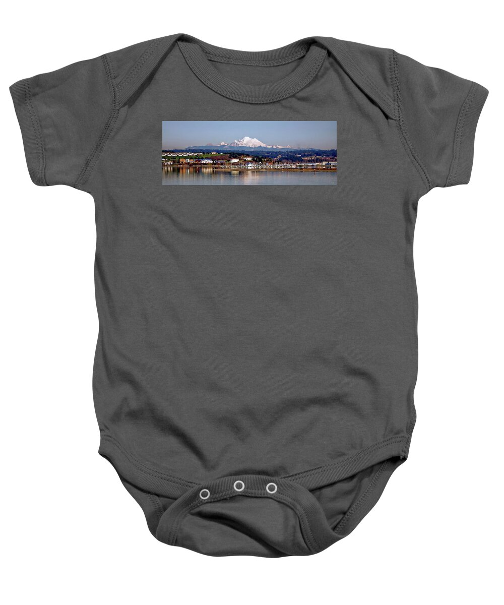 Oak Harbor Baby Onesie featuring the photograph Oak Harbor and Baker by Rick Lawler