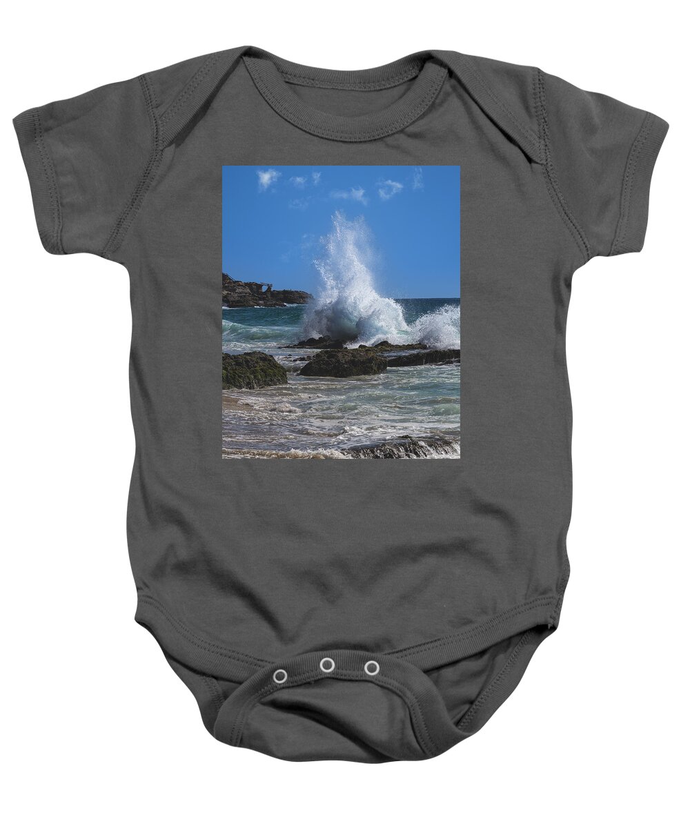 Ocean Baby Onesie featuring the photograph Ocean Fury by Aaron Burrows