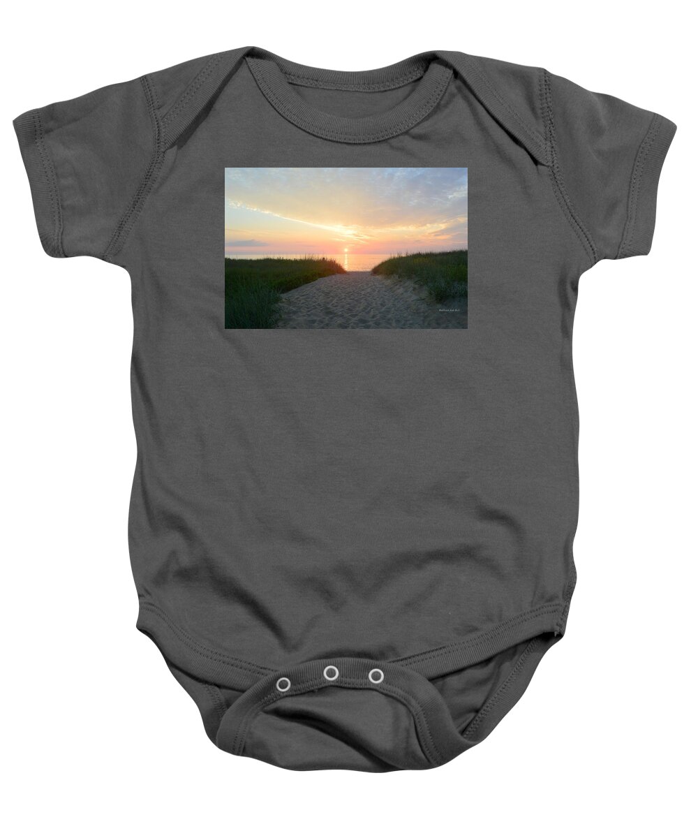 Obx Sunrise Baby Onesie featuring the photograph Ocean View July 1 by Barbara Ann Bell