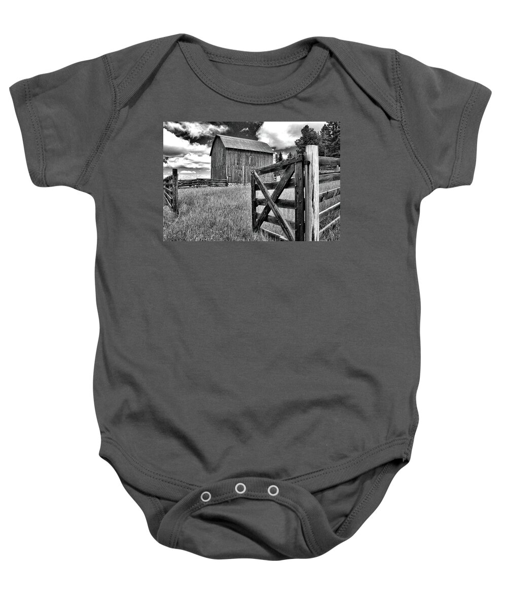 Barn Baby Onesie featuring the photograph Old Barn, Colorado by Bob Falcone