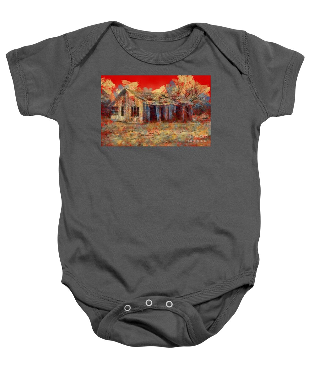 Building Baby Onesie featuring the digital art Old building #1 by Fran Woods