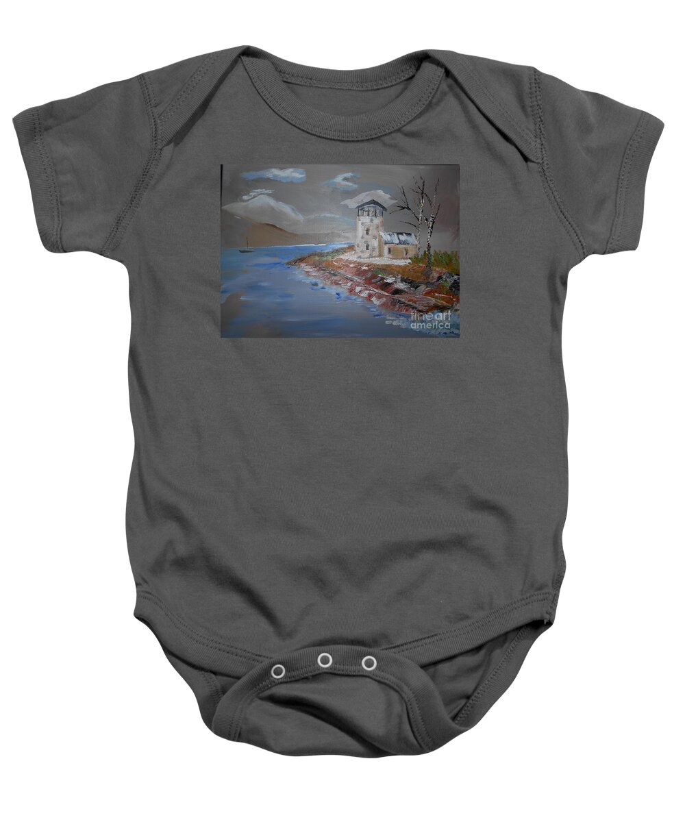 Seascape Baby Onesie featuring the painting Once Was Painting # 368 by Donald Northup