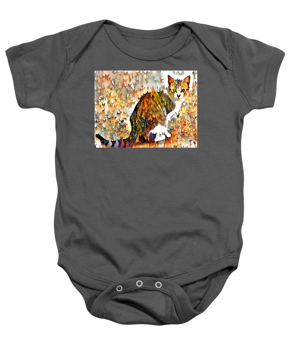 Wingsdomain Baby Onesie featuring the photograph One Thousand and One Cats 20200826v4 by Wingsdomain Art and Photography