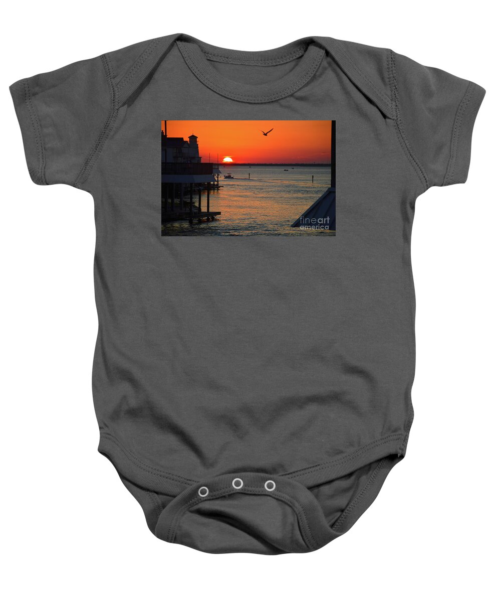 Sunset Baby Onesie featuring the photograph Oui by Diana Mary Sharpton