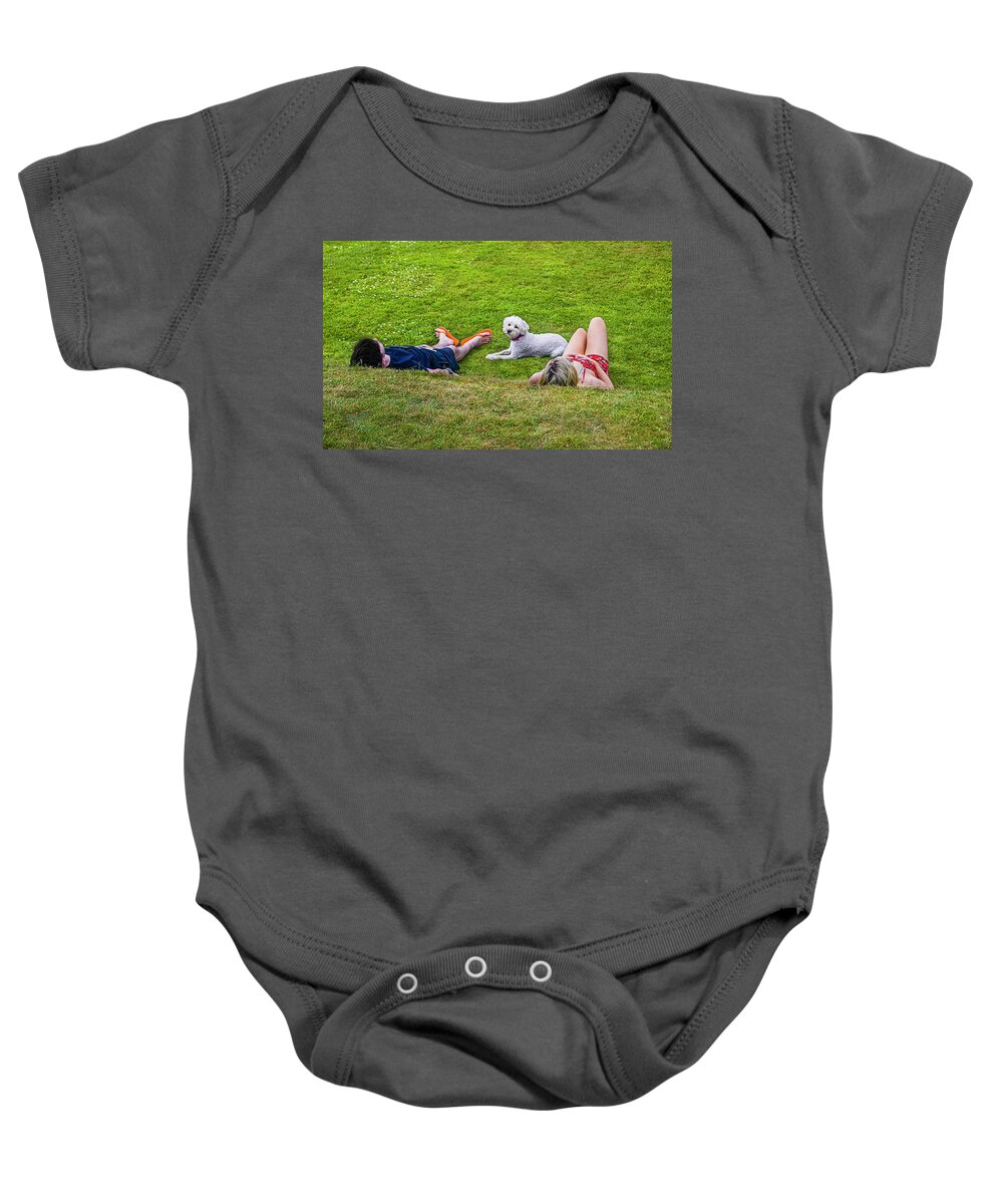 Flaked Out Baby Onesie featuring the photograph OUT by Edward Shmunes