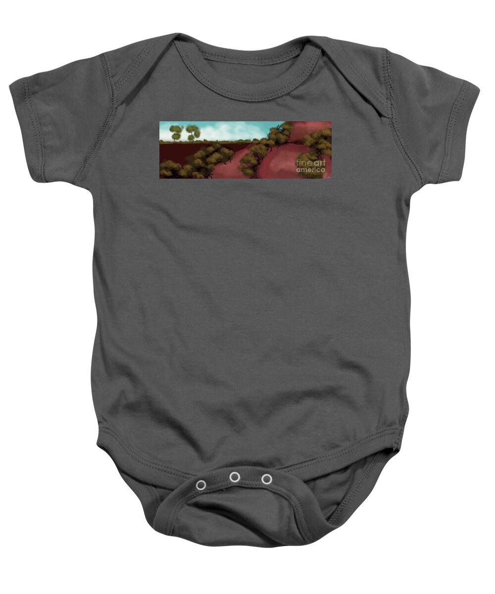 Australia Baby Onesie featuring the digital art Outback Morning 2 by Julie Grimshaw