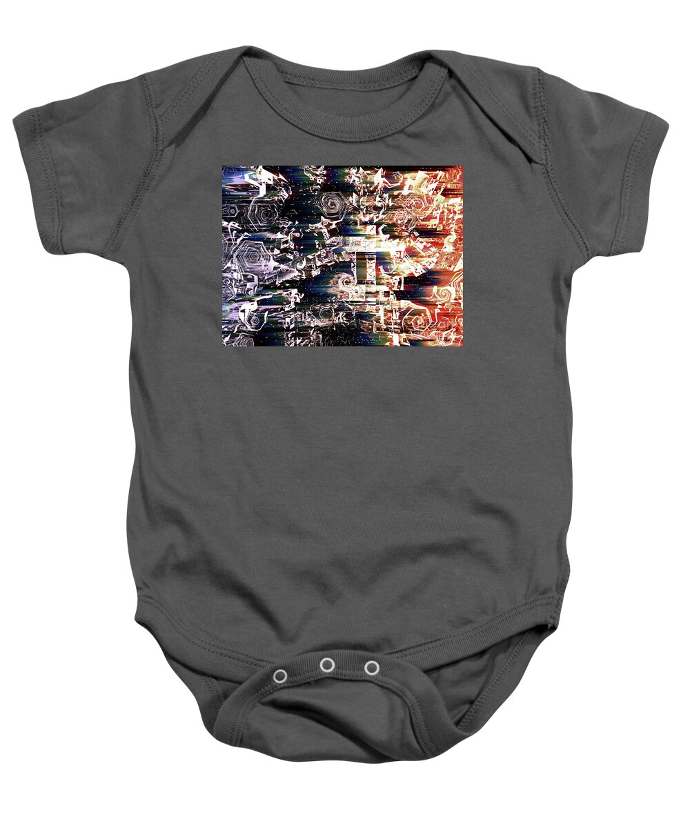 Space Baby Onesie featuring the digital art Outer Atmosphere by Phil Perkins