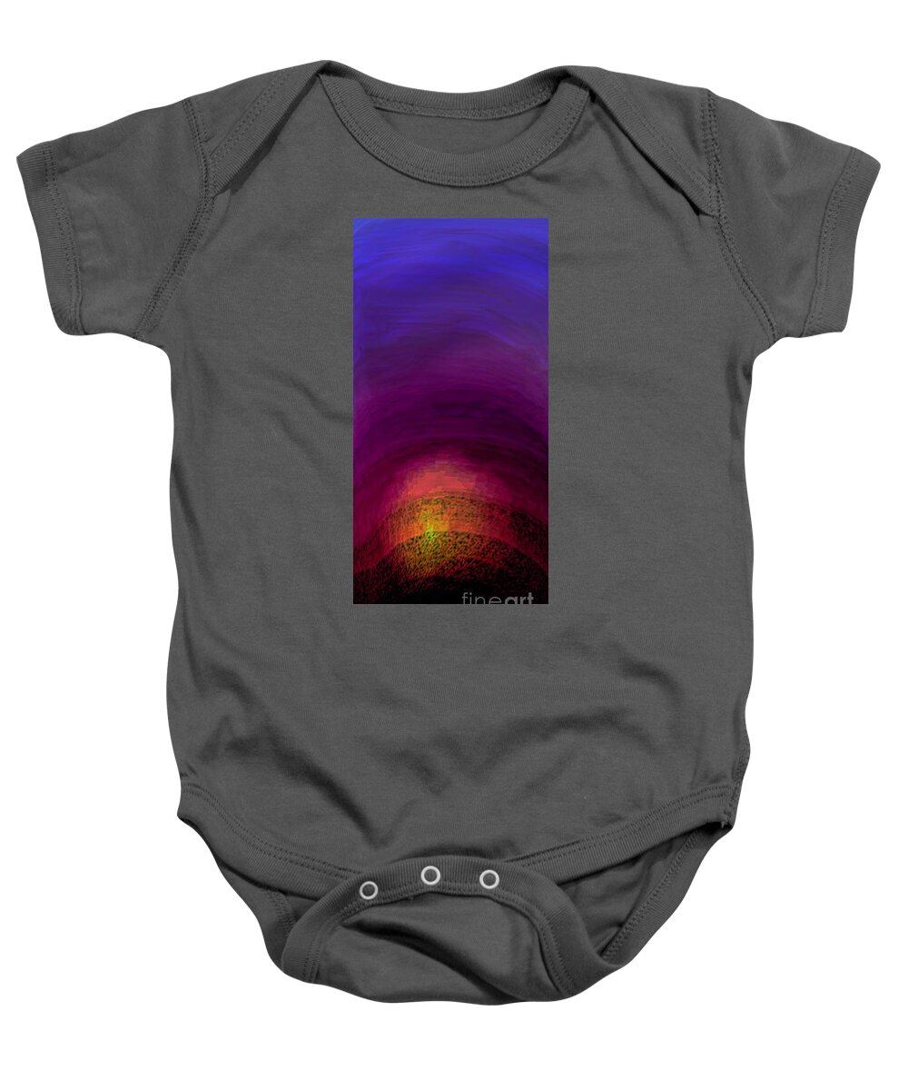 Out Of This World Baby Onesie featuring the digital art Outer World by Glenn Hernandez