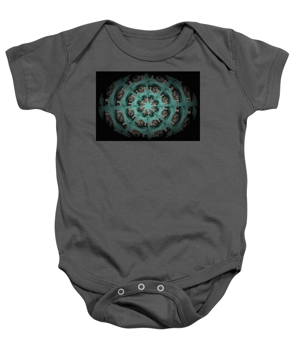 Oval Baby Onesie featuring the mixed media Oval Eye Watch by Ee Photography